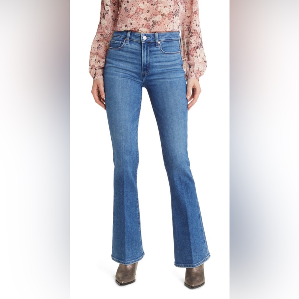 Paige Blue Boot Cut Jeans For Women
